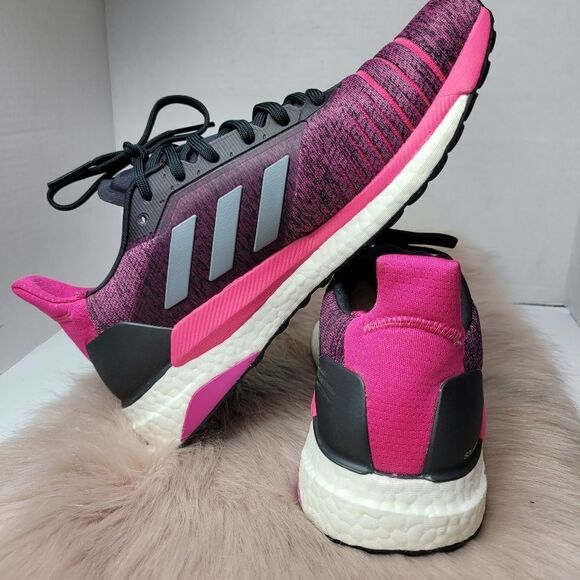 Adidas Solar Glide Boost Running Shoes Pink Black AQ0335 US 10 - Picture 5 of 9
